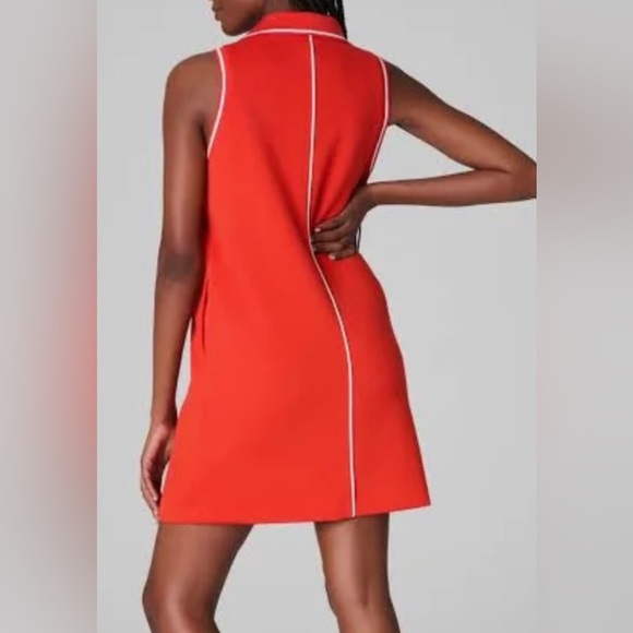 Spanx AirEssentials Pique Polo Dress In Poppy - Picture 2 of 7